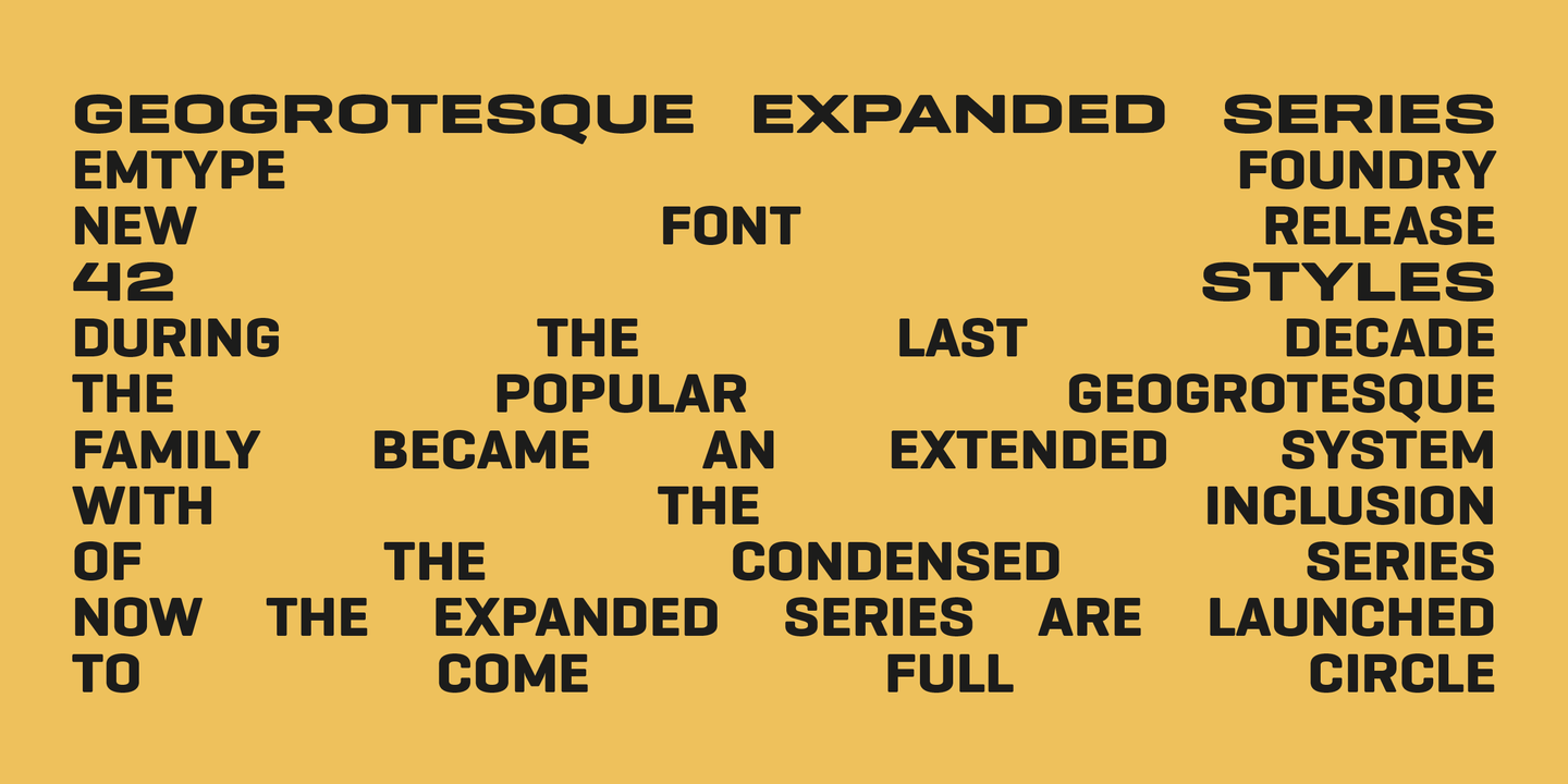 Geogrotesque Expanded